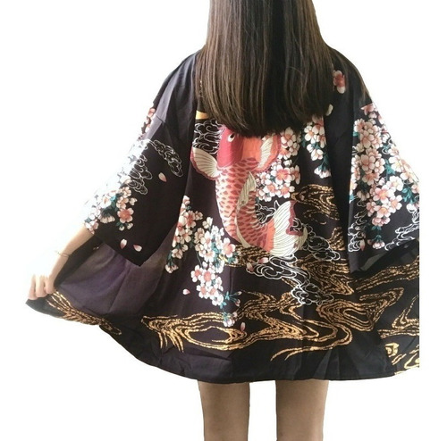 Abrigo Holgado De Kimono Japonés 