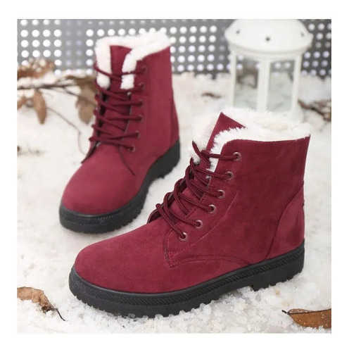 Botas De Nieve De Invierno Para Mujer Raíz De Cinturón Helad