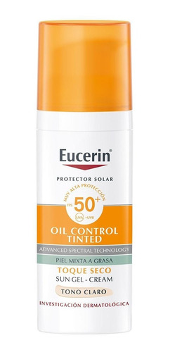 Oil Control Protector Solar Facial Toque Seco Tono Claro