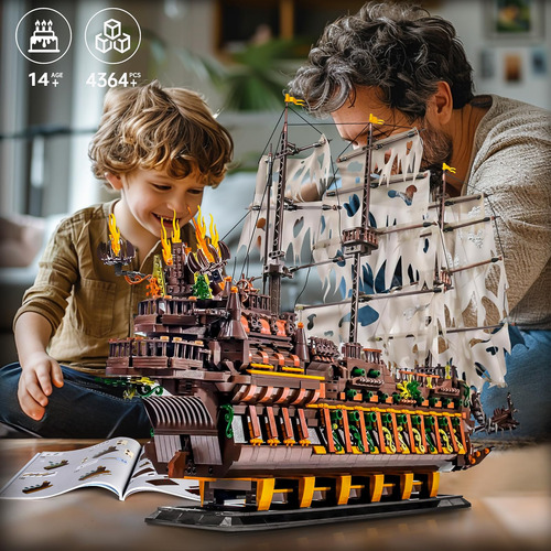 Kit De Blocos De Construção Mold King Large Pirates Ship Dut