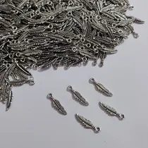 Comprar 40 Dijes De Metal Plumas Mini - Armado Artesanias Bijouteria