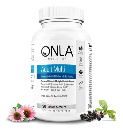 Onla Multivitaminico Vegano Para Adultos Para Hombres Y Muje