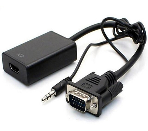 Convertidor Adaptador Vga A Hdmi Con Audio 3.5