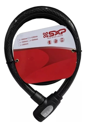 Linga Sxp 1.20 Mts Cable Acero Seguridad Moto Bici 