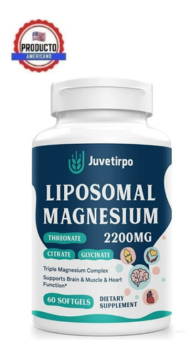 Magnesio Liposomal 2200 Mg. Triple Complejo De Magnesio. Sabor Sin Sabor