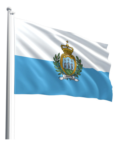 Bandeira De San Marino Em Tecido Oxford 100% Poliéster