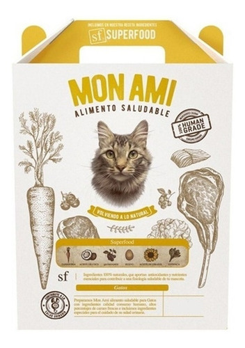 Imagen 1 de 2 de Alimento Mon Ami Alimentos Saludables para gato adulto sabor mix en bolsa de 6 kg
