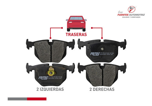Jgo Balatas Ceramica Traseras Bmw 740i Base 4.0 1995