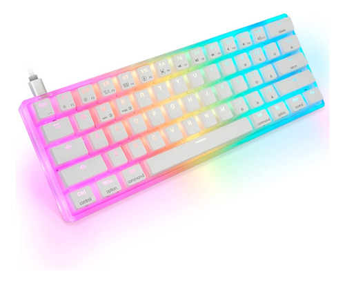 Teclado Mecánico Rgb Skyloong Gk61 Sw Gat Red - Translucent