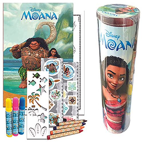 Libro Disney - Tubo Historias Para Colorir - Moana