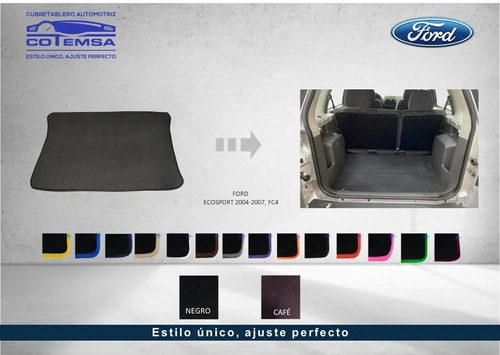 Cubre Cajuela Aut. (colores) Ford Ecosport 2004 A 2007, Fc4