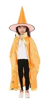 Comprar Capa Y Gorro De Bruja Para Niñas Halloween Disfraz Estrellas
