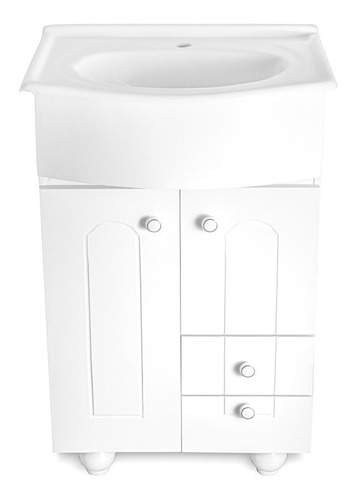 Imagen 1 de 8 de Vanitory Laq 50cm 2 Ptas 2 Cajons (mueble Solo) Envio Gratis
