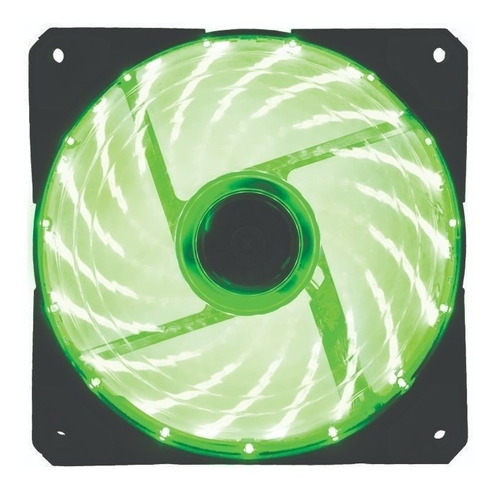 Led Cooler Fan Gamer Verde 120*120*25mm C/33 Leds 9 Helices