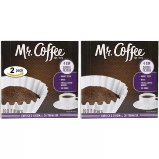 100 Count 4 Cup Coffee Filter For Mr. Coffee - Pack Of ...