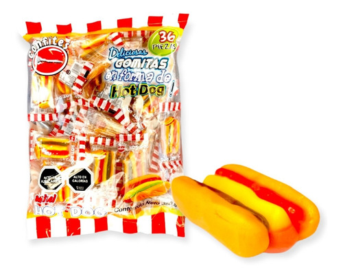 Gomitas Mini Hot Dog 36 Unidades