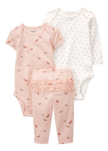 Set 3 Piezas Pantalón Y Bodies De Algodón Carters 1p597210