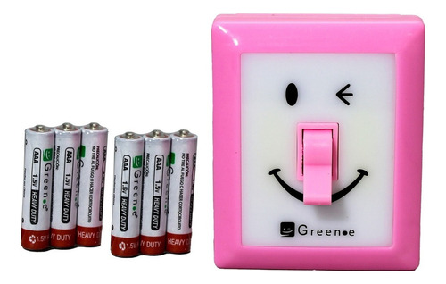 Luz De Pared Con Interruptor Emoji Con 6 Pilas De