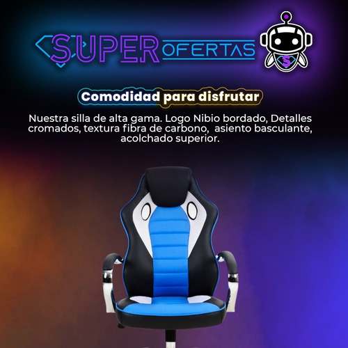 Imagen 3 de 4 de I M P O R T A D A S Silla Gamer Nibio Reclinable Rookie
