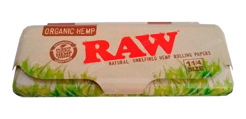 Raw Organic Lata Porta Seda 1 1/4size + Papel Sedas Raw 78mm