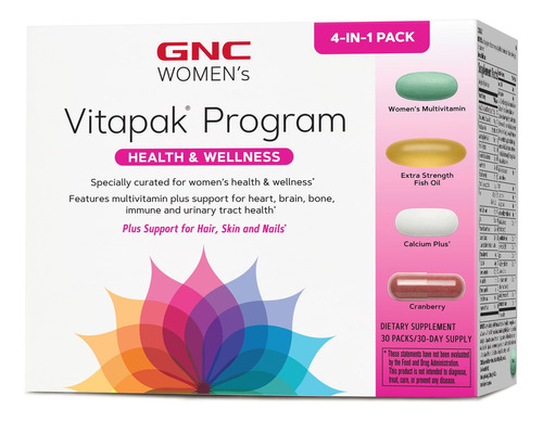 Gnc Mujer Vitapak Program Con 30 Sobres Health & Wellness Sabor Na