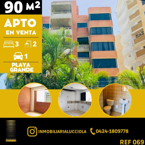 Imagen 1 de 10 de Gran Apartamento De 90 M2 En Playa Grande, La Guaira Ref 069