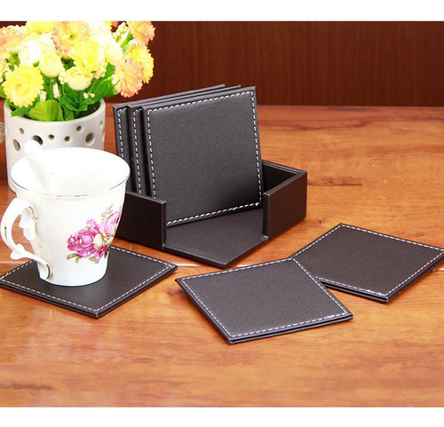 Posavasos De Material Cuero Mantel Individual Taza De Té Y