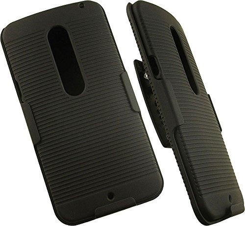 Nakedcellphone Cubierta Para Estuche Duro Con Cinturon Negro