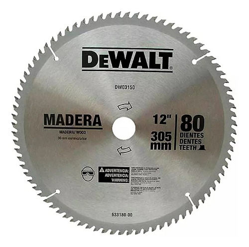 Sierra Circular 12x30mm 80 Dientes Con Tungsteno Madera