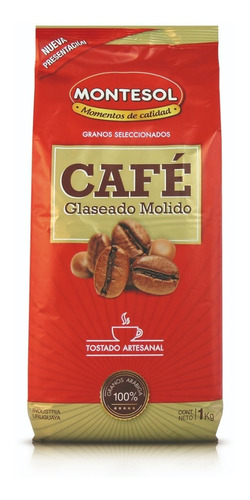 Cafe Glaseado Molido Montesol 1kg Tostado Artesanal