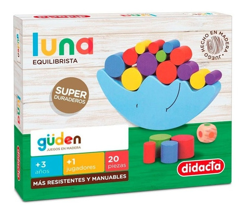 Juego En Madera Luna Equilibrista Didacta - Vamos A Jugar