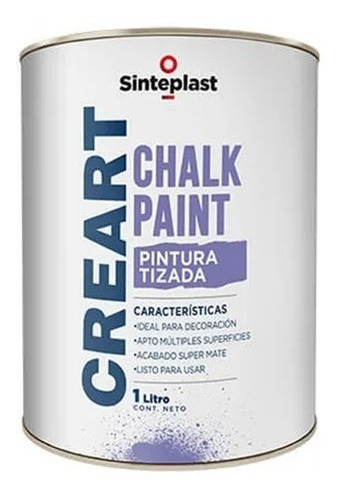 Creart Chalk Pintura A La Tiza Sinteplast 1l Color Blanco Algodon