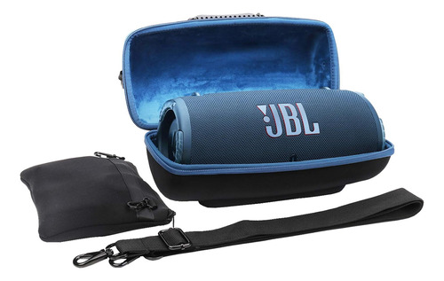 Estuche Para Jbl Xtreme 3 Khanka + Correa , Negro Y Azul