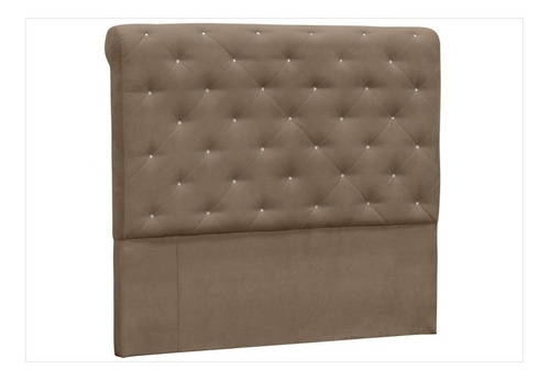 Cabeceira Casal King Buona Notte 195 Cm Suede Liso Marrom Ch