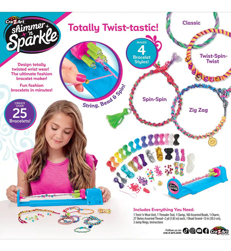 Kit De Pulseras Para Niñas Shimmer And Sparkle Twist N' Wear