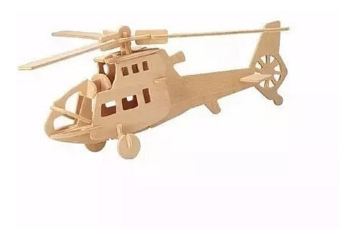 Rompecabezas De Madera Helicóptero Para Construir Entrego Ya