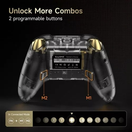 Controle Joystick Sem Fio Easysmx D05 Com Dock Hall Effect