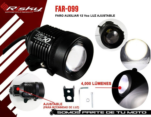 Faro Auxiliar De Led Para Motocicletas