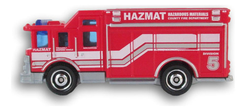 Matchbox Mbx Red Hazard Squad Diecast Car Vehículo A Escala