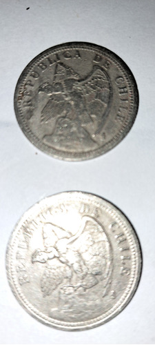 Monedas Antiguas Chilena Año 1933 Un Peso (2x1 Solo Valor)