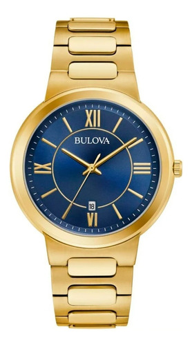 Reloj Bulova Quartz Para Caballero 97b199 Classic Diamante