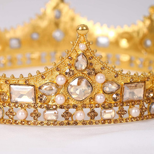 Tiara Barroca Con Diseño De King Crown Para Hombre, Accesori