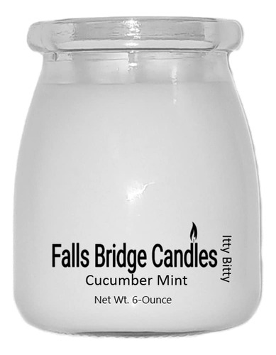 Vela Tarro Aroma Menta Pepino Falls Bridge Candl 6 Onza Itty