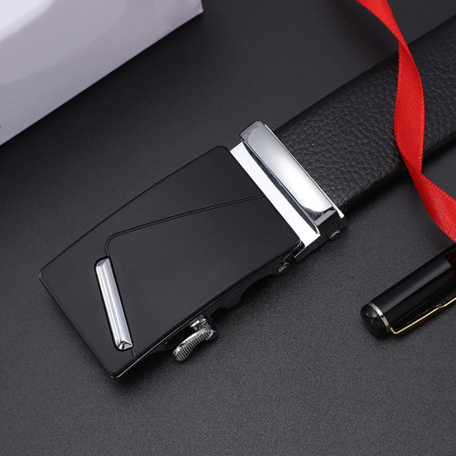 Cinturón De Cuero Suave Para Hombre Con Hebilla Automática