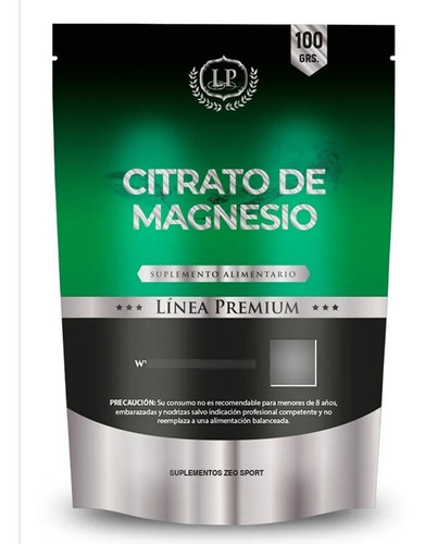 Citrato De Magnesio En Polvo - 100 Grs - Premium 