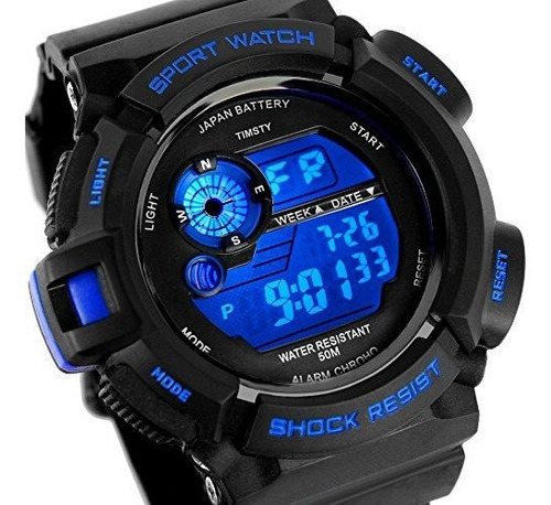 Reloj Deportivo Timsty Electrónico C/luz Led, Impermeable