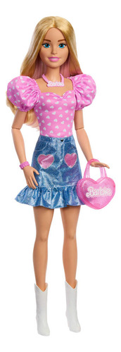 Barbie Large Dolls Muñeca 71cm Falda De Mezclilla Sorpresa