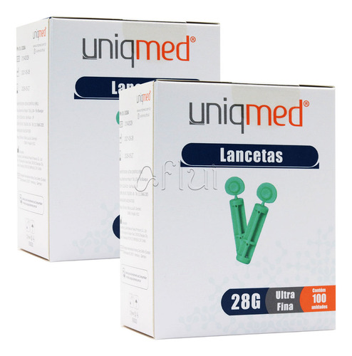 Lanceta Repositora De Lancetador 200 Unidades Uniqmed Cor Verde
