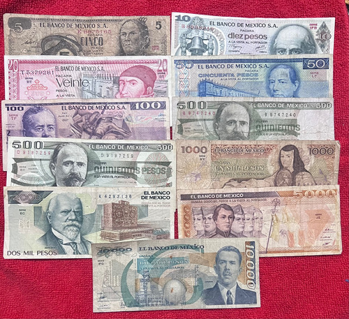 11 Billetes Mexicanos
