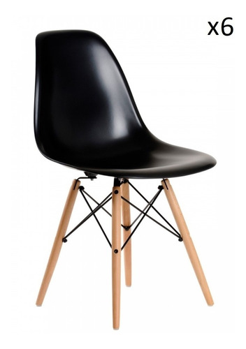 Silla De Diseño Eames Promo Pack X6 + Envio Gratis